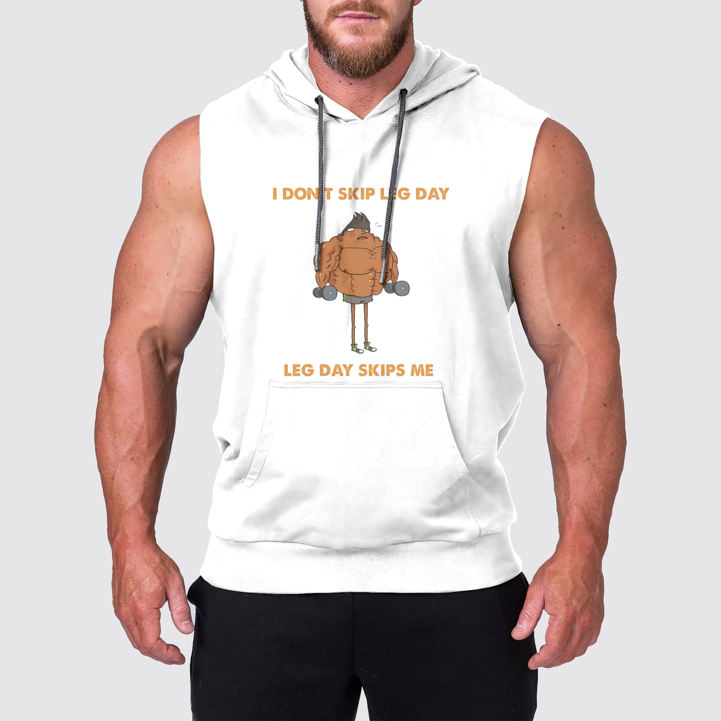 Ultimate Gym Sleeveless Hoodie for Men: Stay Cool and Comfy During Intense Workouts- AA04235