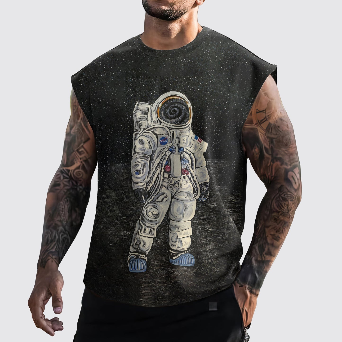 Astronaut 3D Cut-Off Tank- AA05316