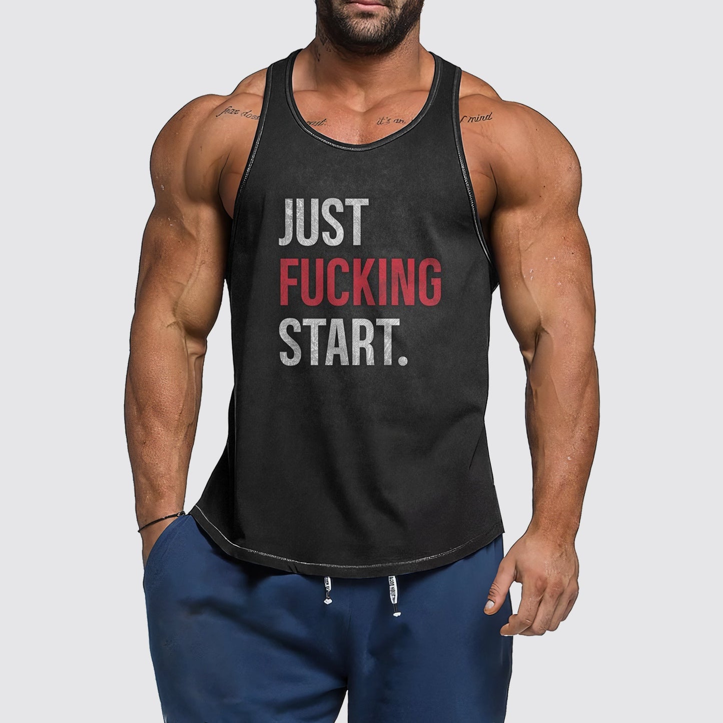 Ultimate Gym Tank Top for Men: Stay Cool and Comfy During Intense Workouts- AA06210