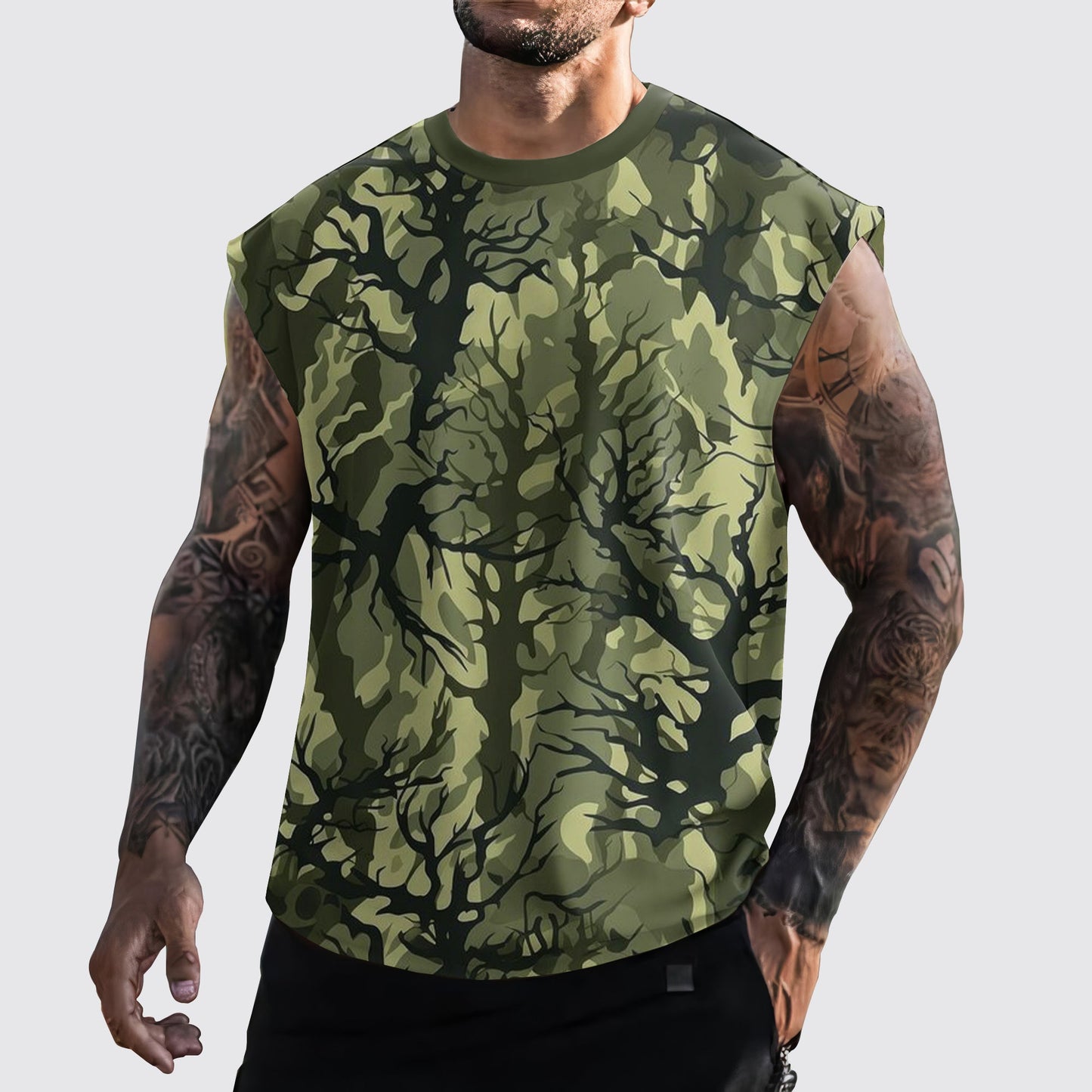 Urban Camo Cut-Off Tank- AA06431