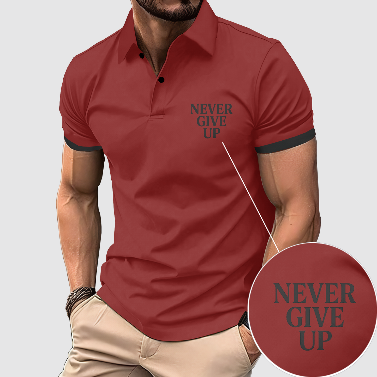 FlexFit Gym Polo Shirt: Performance & Style in Motion- AA07771