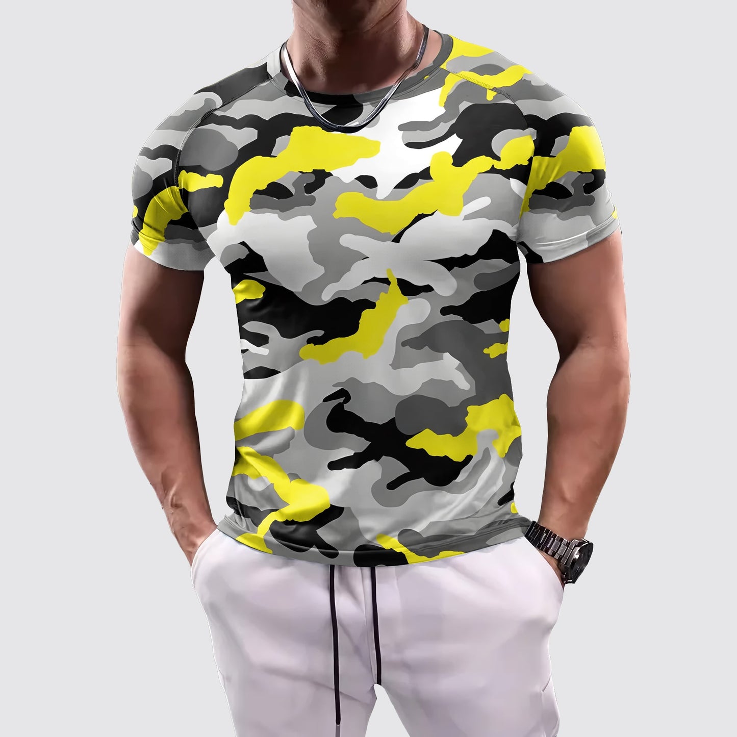 Camo Tight-Fitting Tee- AA07803