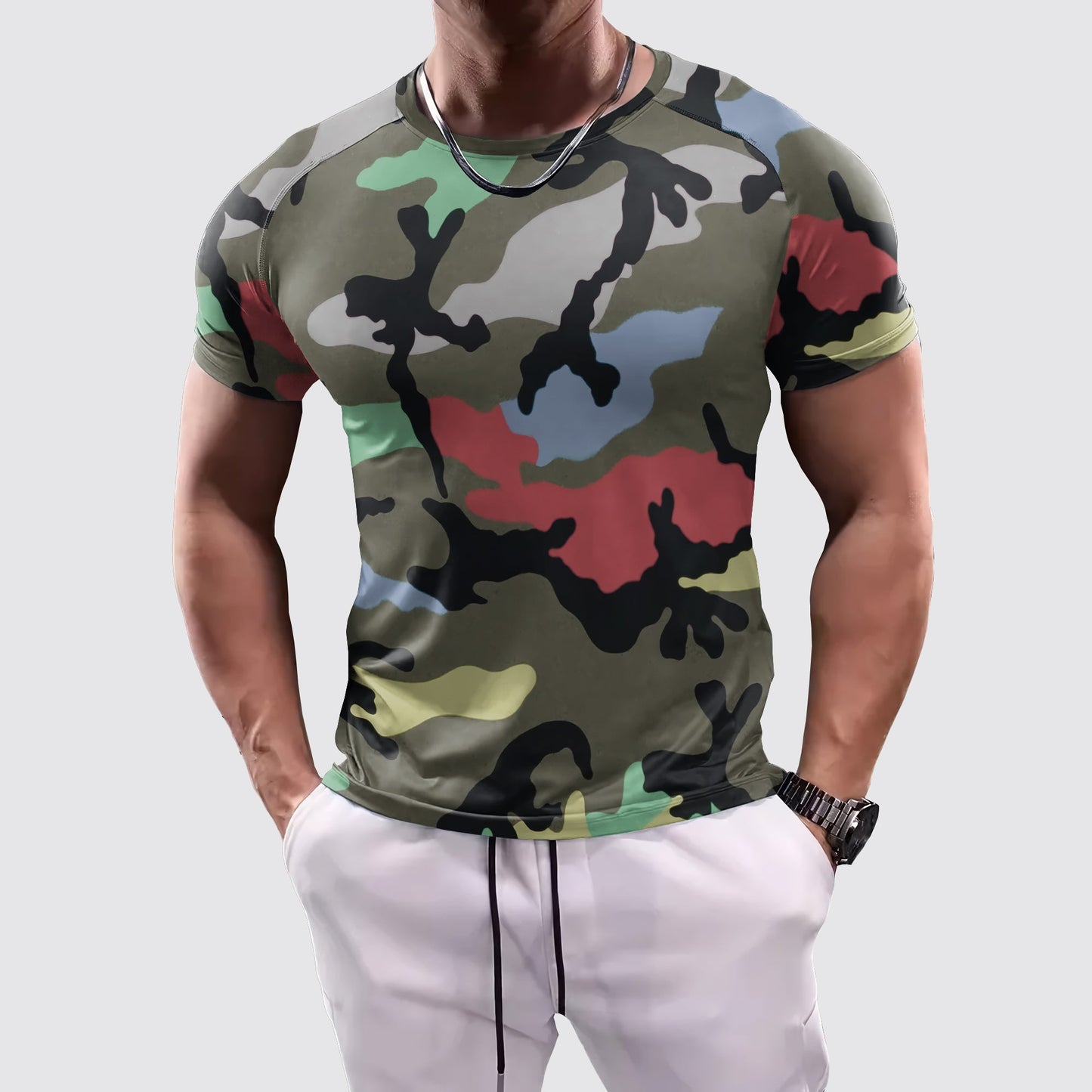 Camo Tight-Fitting Tee- AA07820