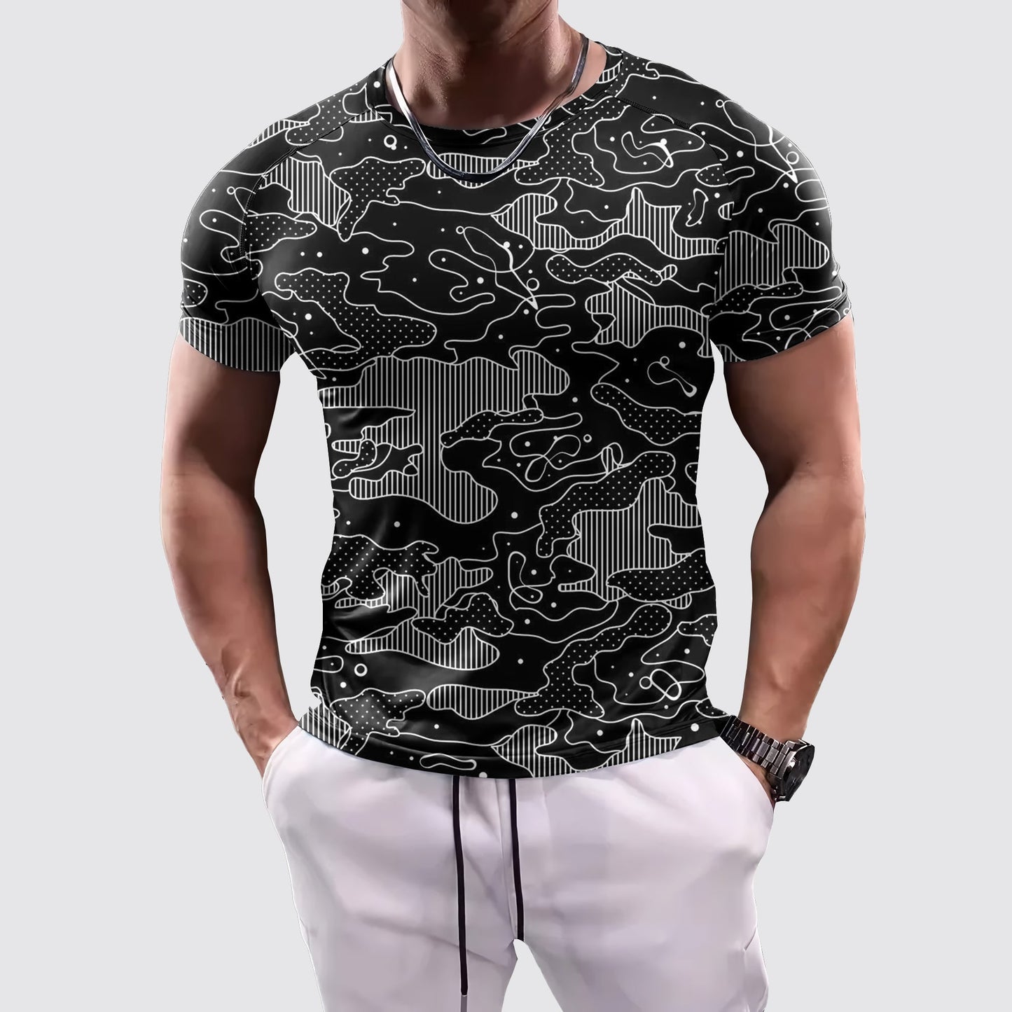 Camo Tight-Fitting Tee- AA07838