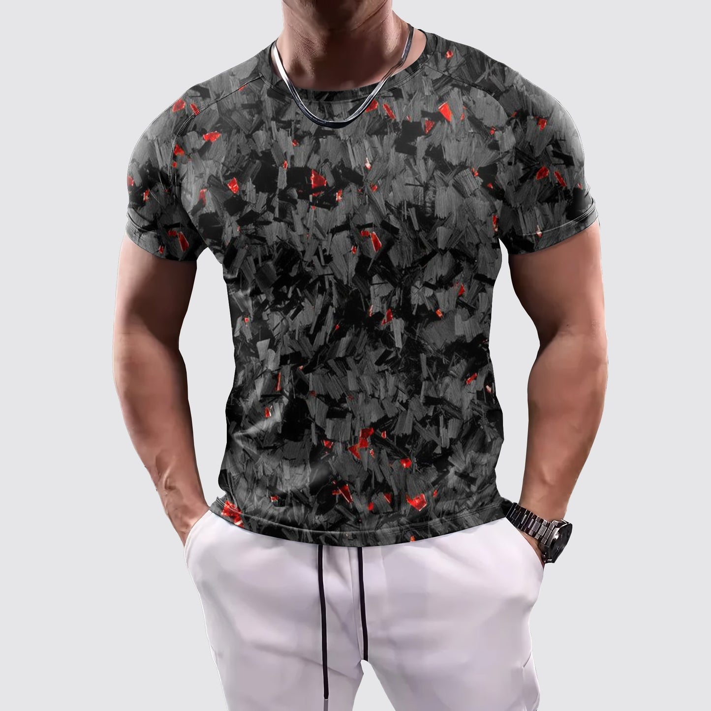 Camo Tight-Fitting Tee- AA07843