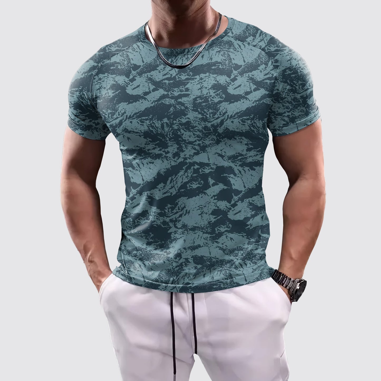 Camo Tight-Fitting Tee- AA07844