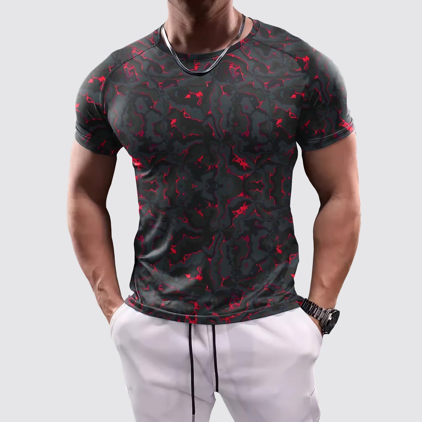 Camo Tight-Fitting Tee- AA07856
