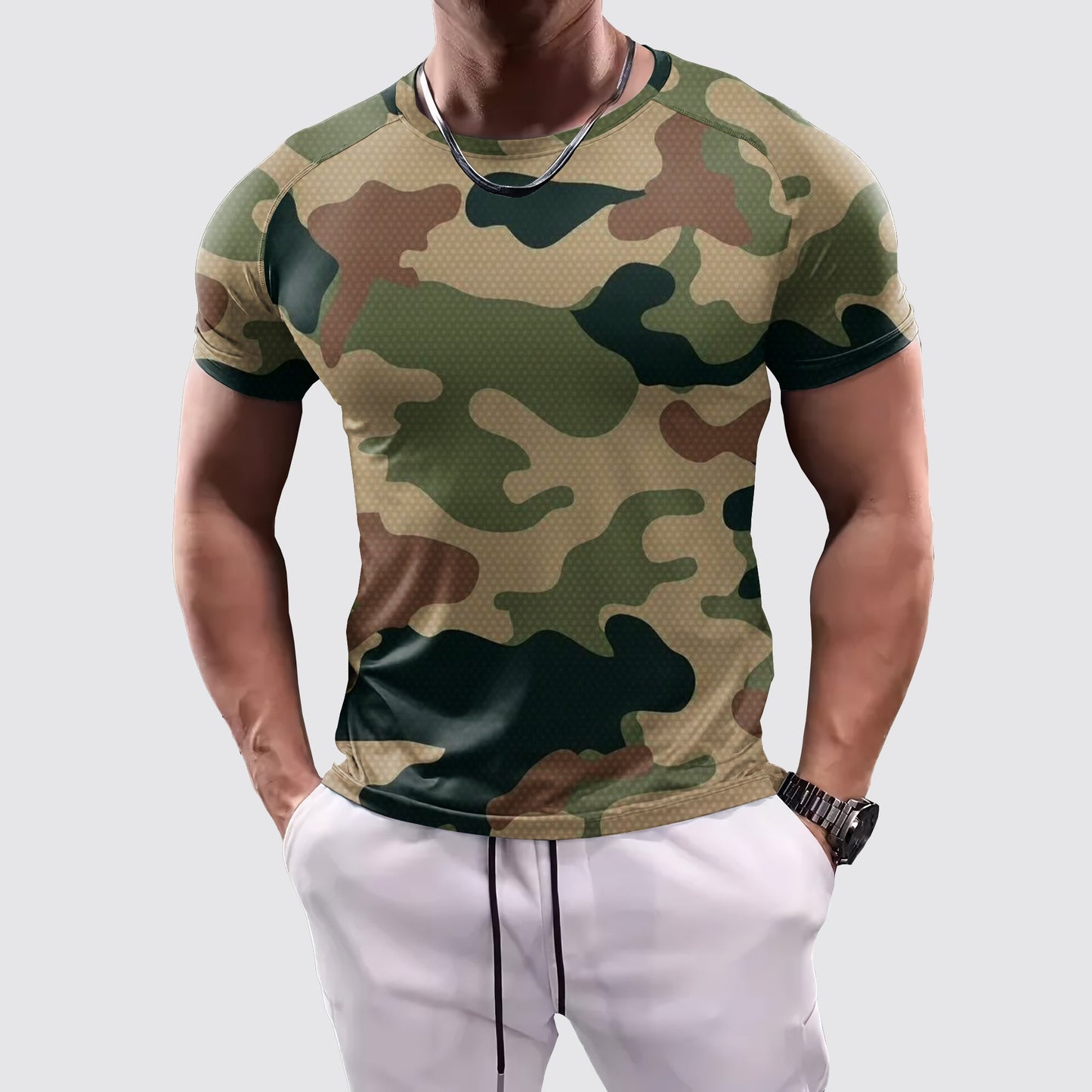 Camo Tight-Fitting Tee- AA07872