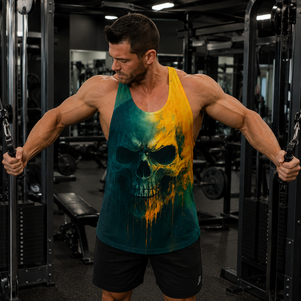 Skull Power Training Tank Top for Men- TT02593