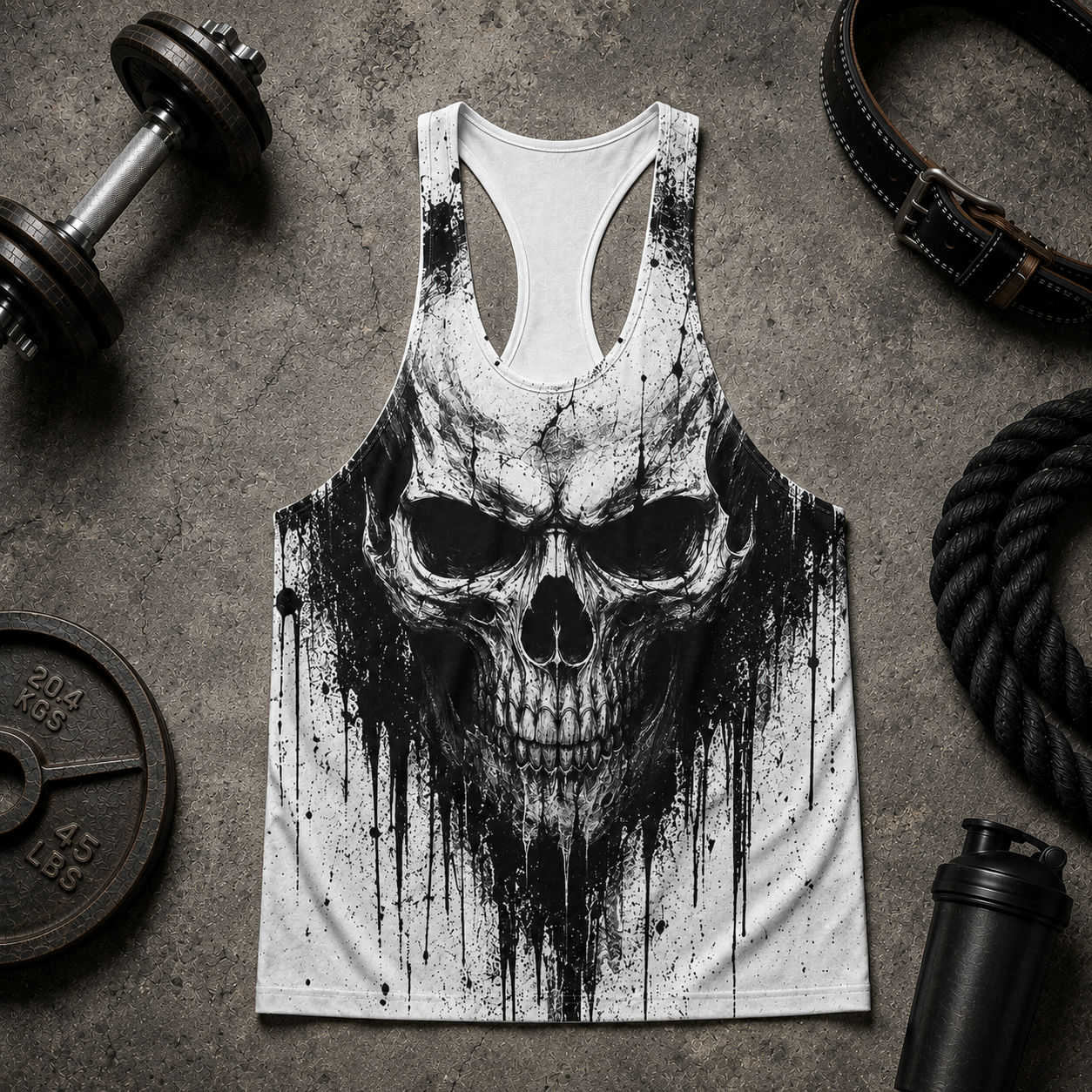 Skull 3D Racerback Tank Top- TT03173