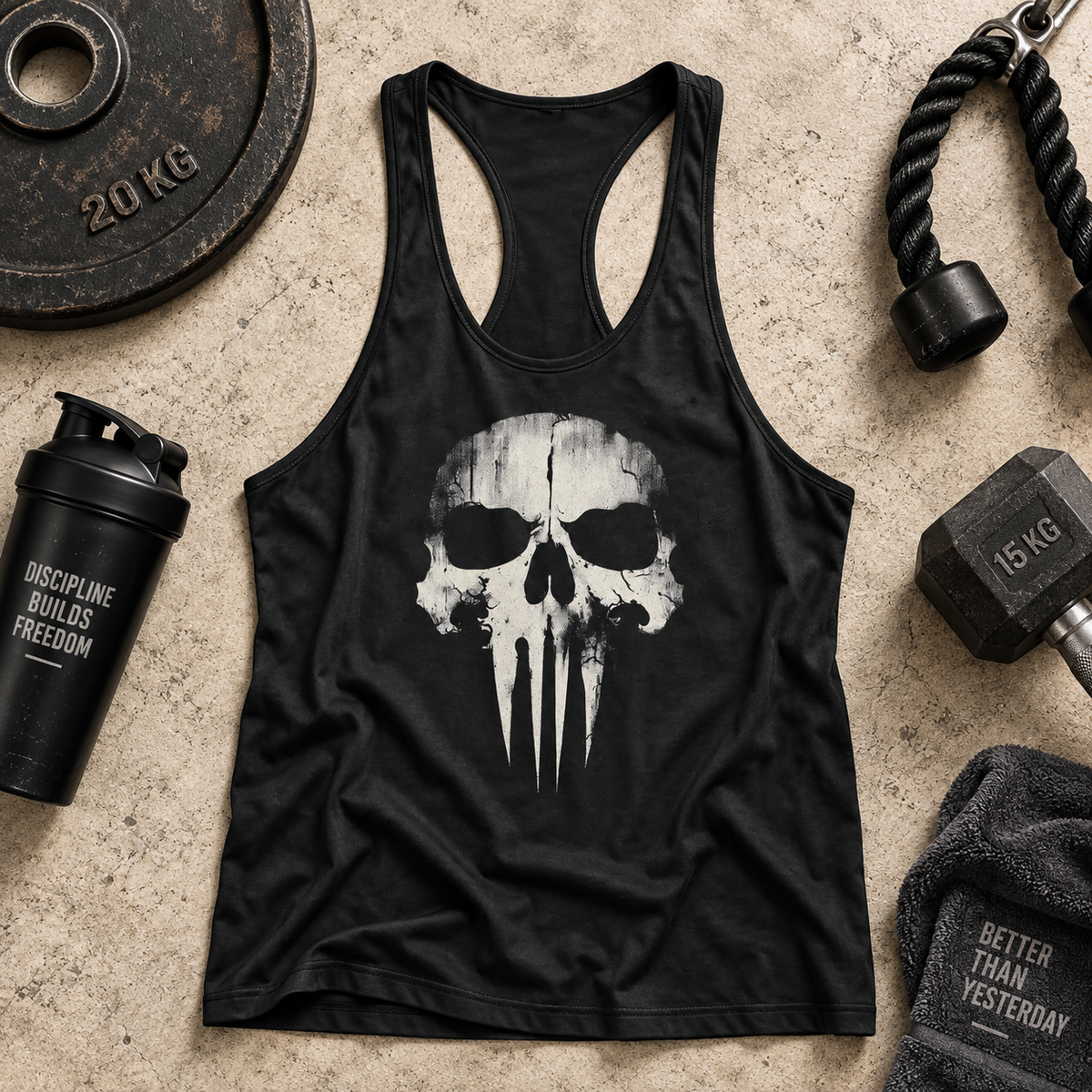 Skull 3D Racerback Tank Top- AA08219