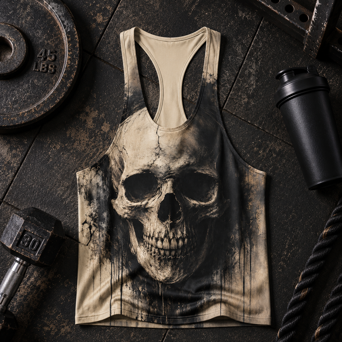 Skull 3D Racerback Tank Top- TT03182