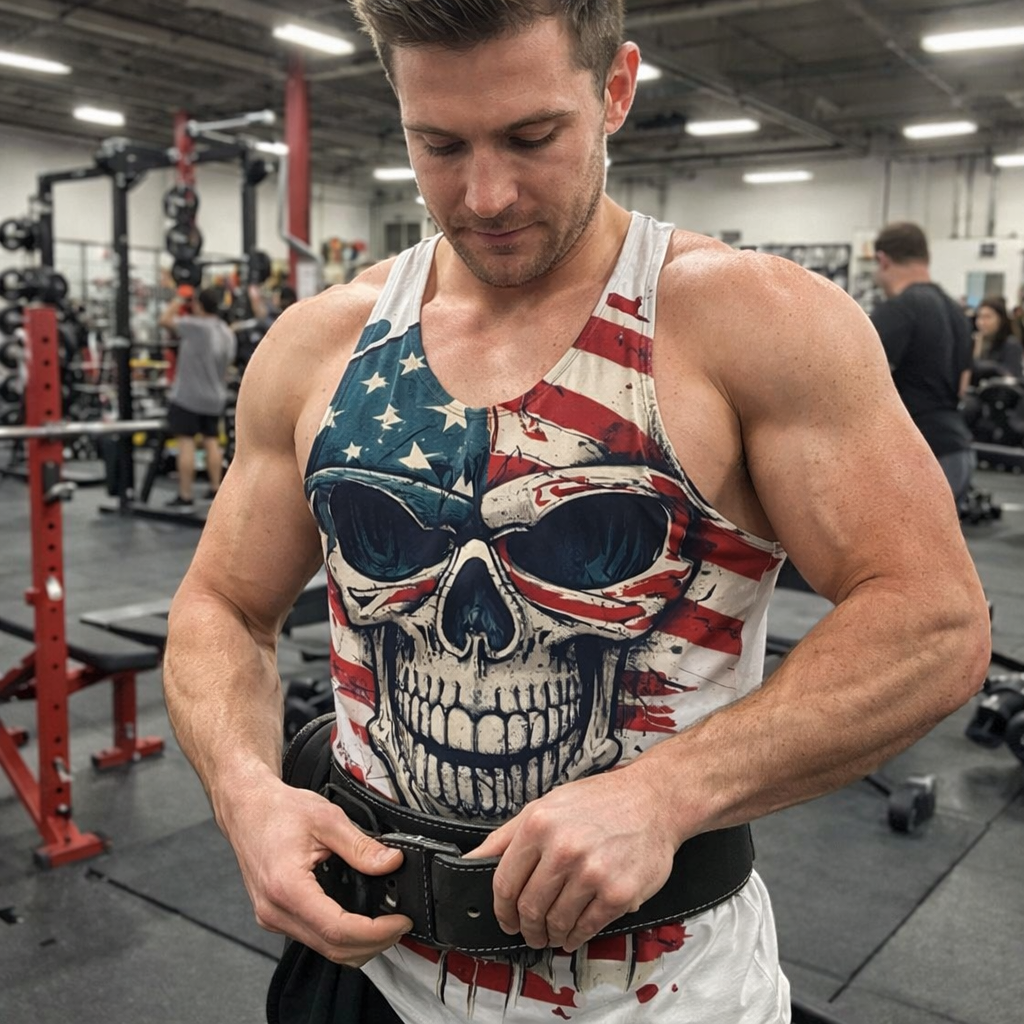Skull 3D Racerback Tank Top- TT01823