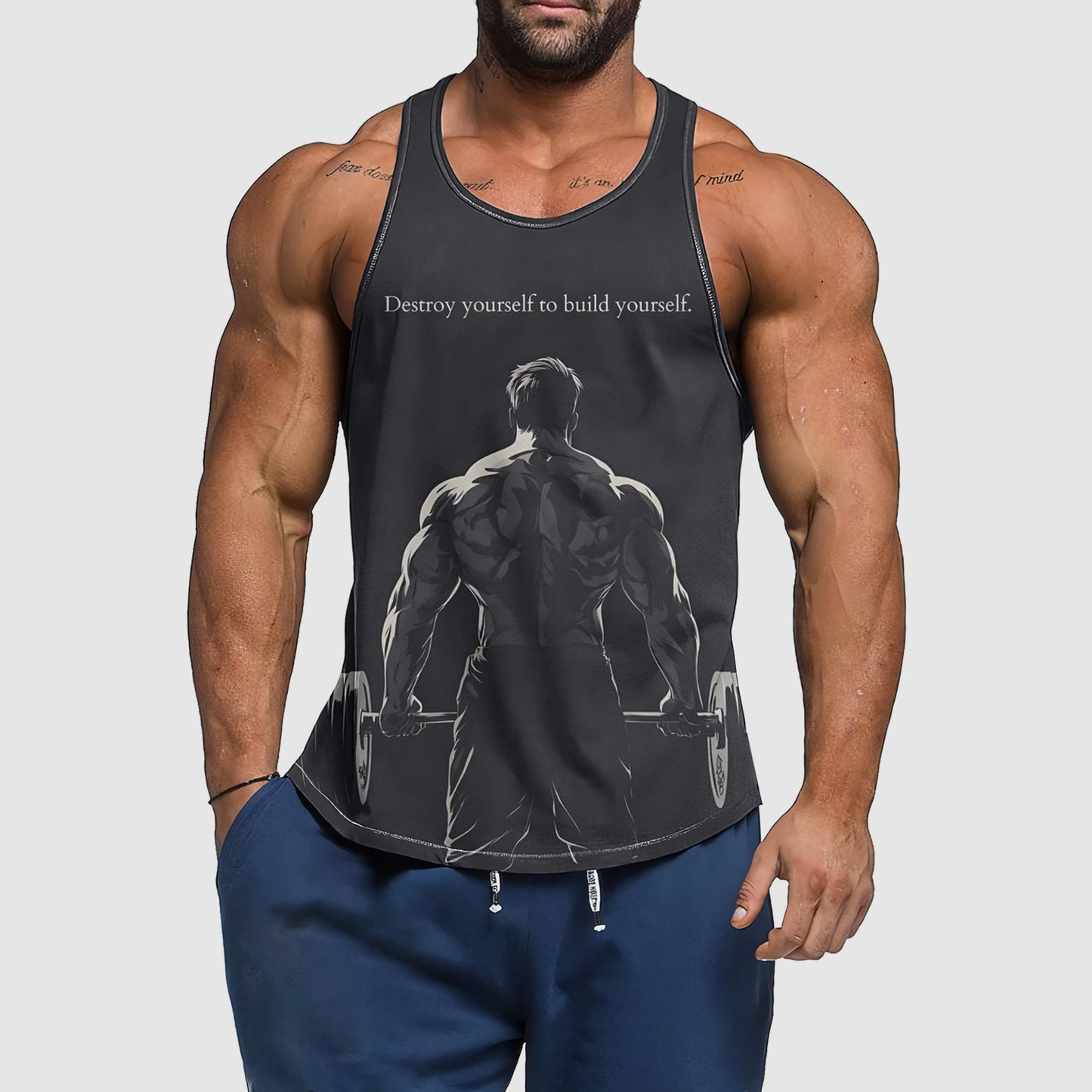 Ultimate Gym Tank Top for Men: Stay Cool and Comfy During Intense Workouts- TT02006