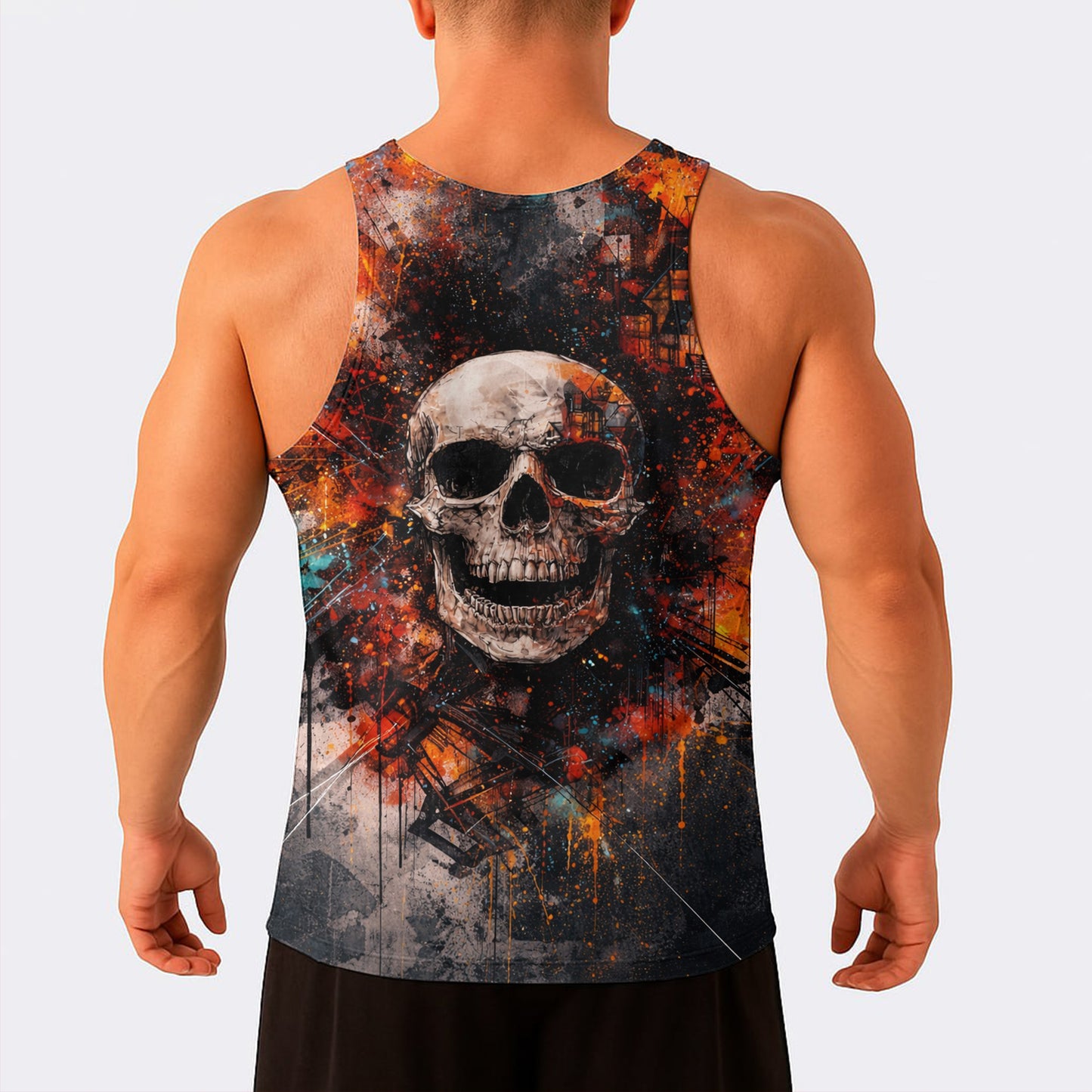 Skull Power Training Tank Top for Men- TT02913