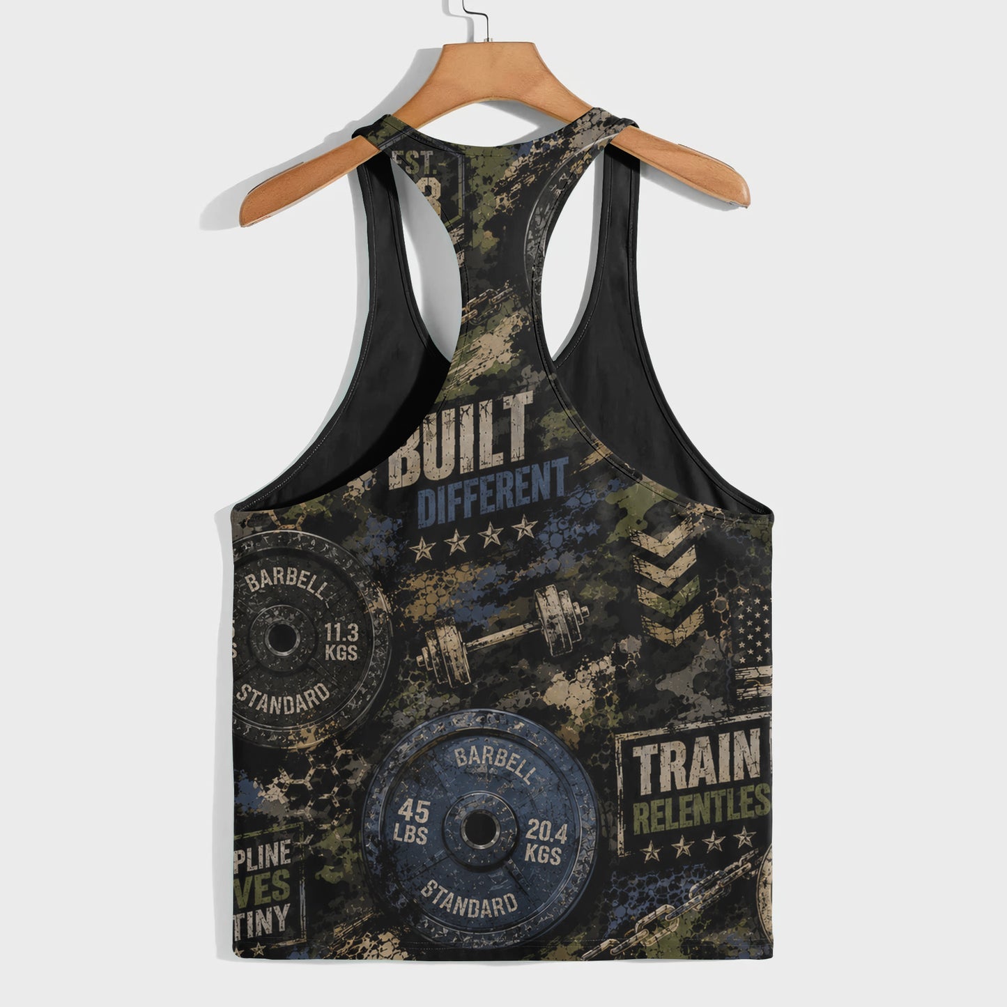 Camo Racerback Tank Top – Tactical Strength for Bodybuilders- TT03212