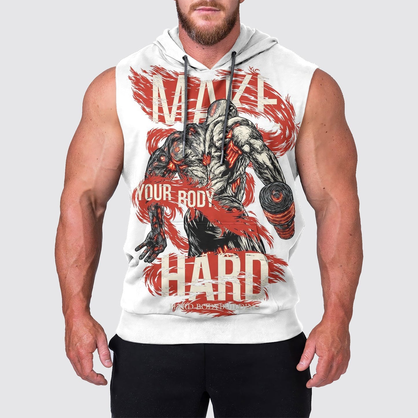 Ultimate Gym Sleeveless Hoodie for Men: Stay Cool and Comfy During Intense Workouts- AA00784