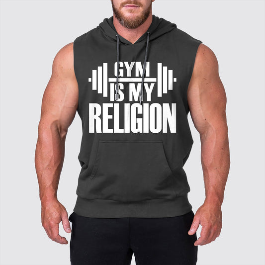 Ultimate Gym Sleeveless Hoodie for Men: Stay Cool and Comfy During Intense Workouts- AA00786