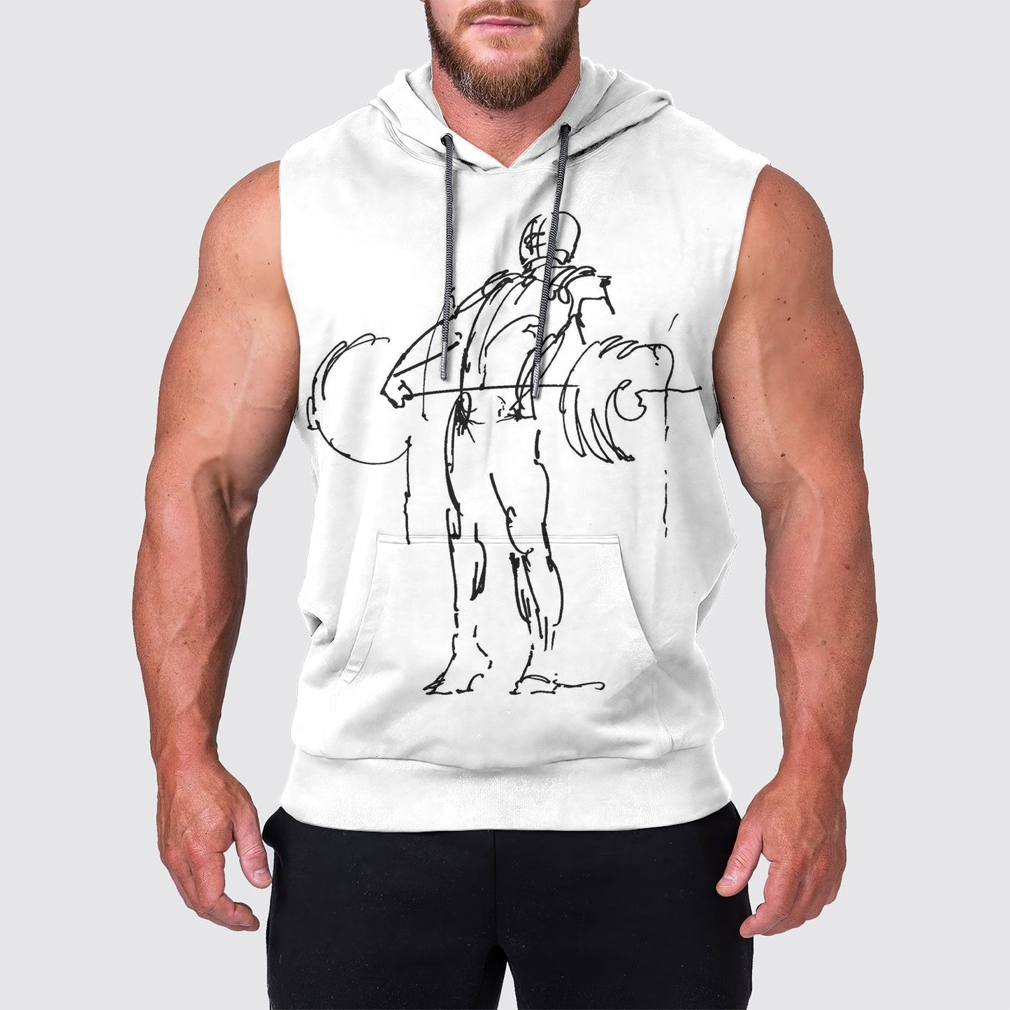 Ultimate Gym Sleeveless Hoodie for Men: Stay Cool and Comfy During Intense Workouts- AA00791