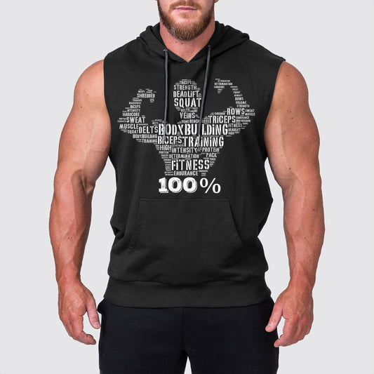 Ultimate Gym Sleeveless Hoodie for Men: Stay Cool and Comfy During Intense Workouts- AA00792