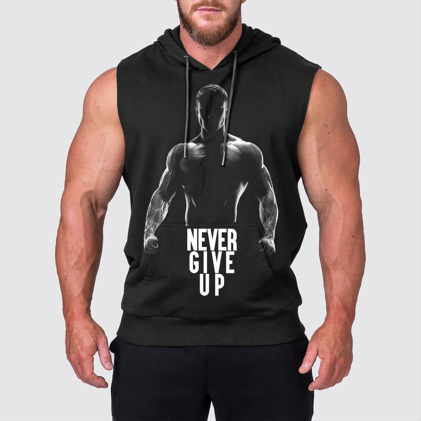 Ultimate Gym Sleeveless Hoodie for Men: Stay Cool and Comfy During Intense Workouts- AA00802