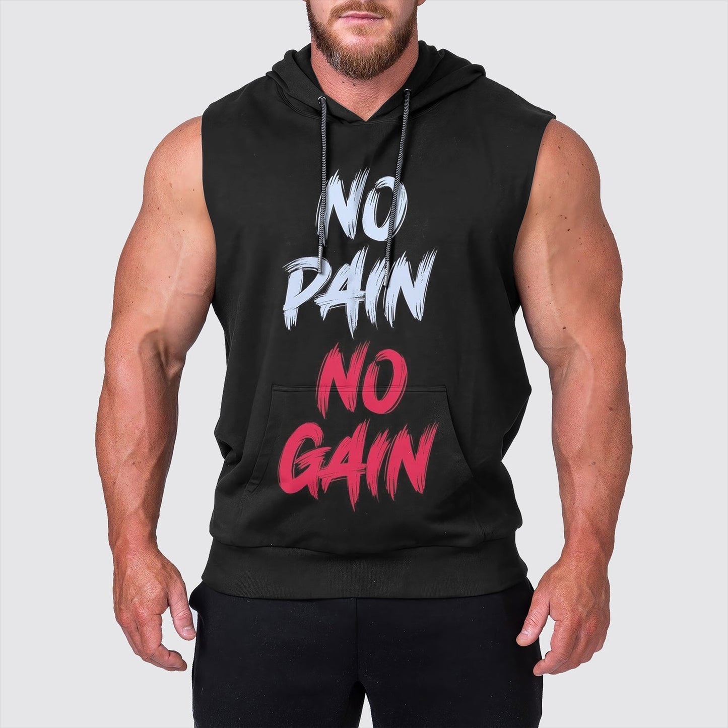 Ultimate Gym Sleeveless Hoodie for Men: Stay Cool and Comfy During Intense Workouts- AA00808