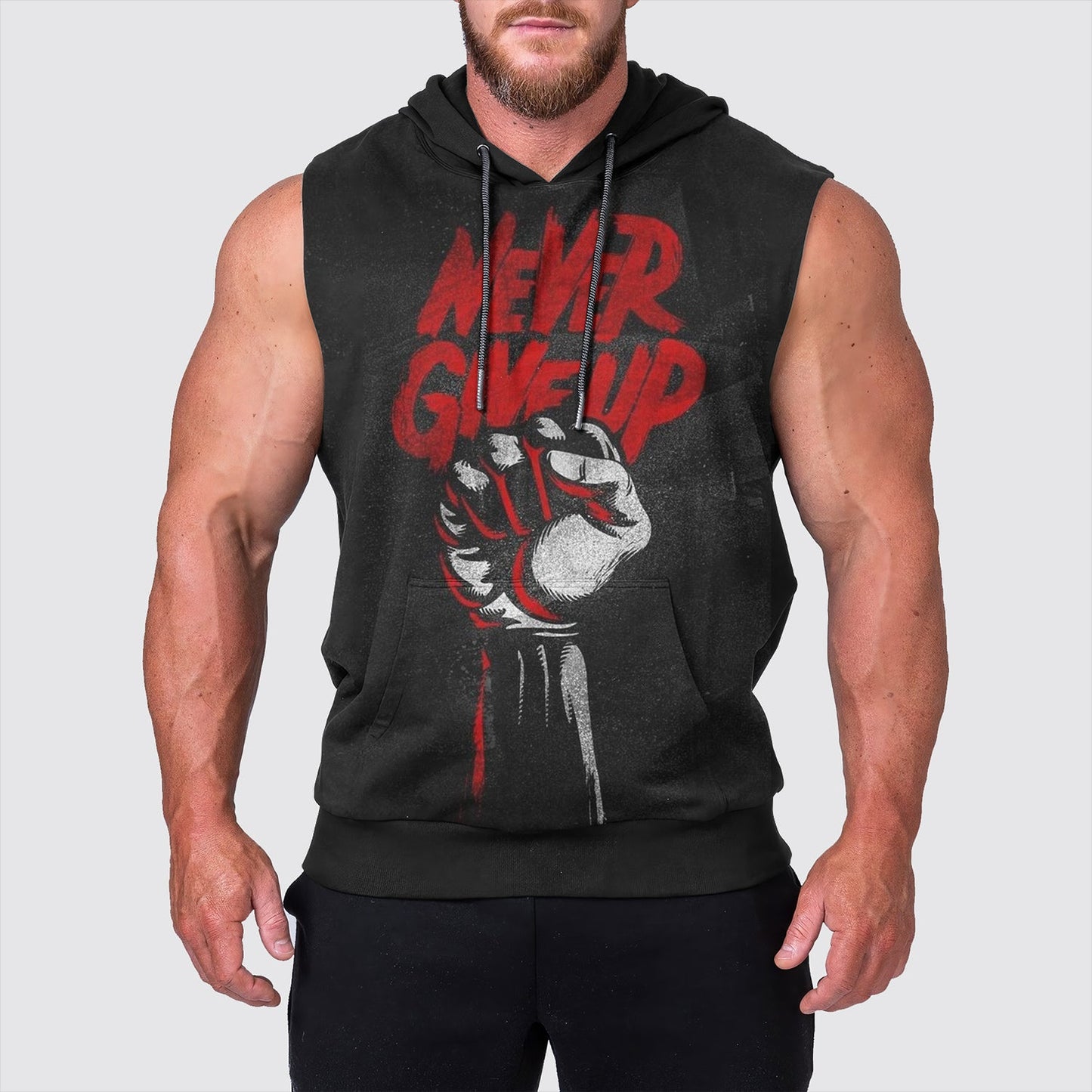 Ultimate Gym Sleeveless Hoodie for Men: Stay Cool and Comfy During Intense Workouts- AA00810