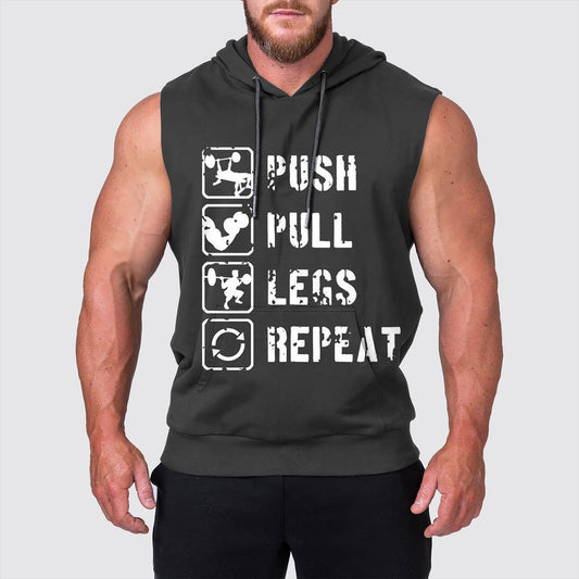 Ultimate Gym Sleeveless Hoodie for Men: Stay Cool and Comfy During Intense Workouts- AA00813