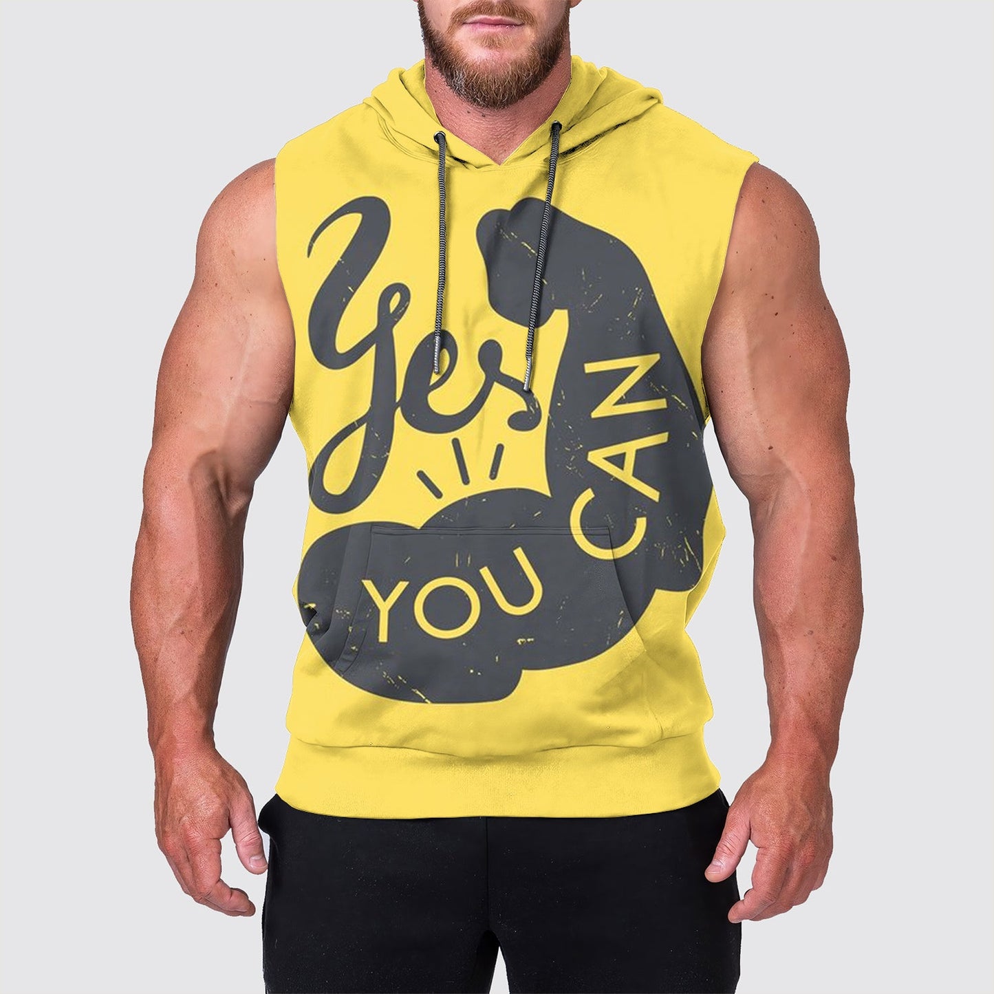 Ultimate Gym Sleeveless Hoodie for Men: Stay Cool and Comfy During Intense Workouts- AA00814