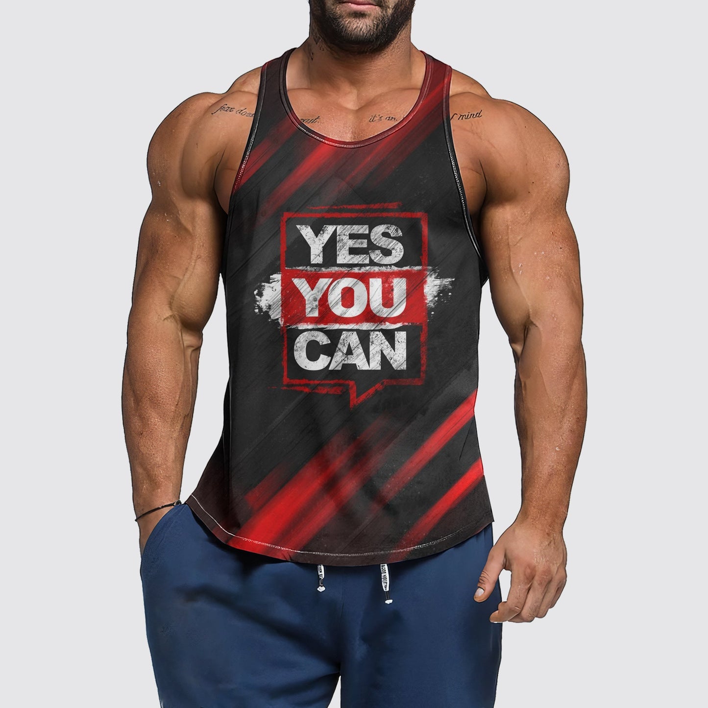 Ultimate Gym Tank Top for Men: Stay Cool and Comfy During Intense Workouts- AA00840