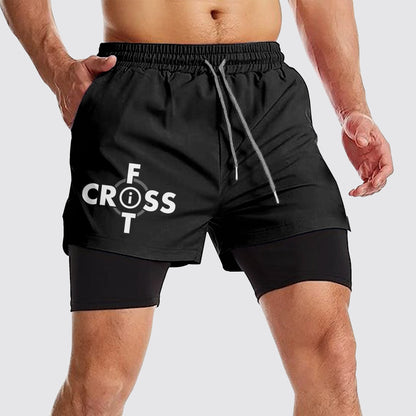 Double Layer Performance Shorts: Your Gym Training Essential!- AA01049