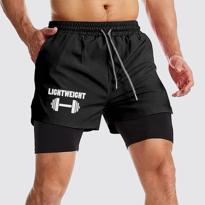 Double Layer Performance Shorts: Your Gym Training Essential!- AA01050