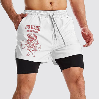 Double Layer Performance Shorts: Your Gym Training Essential!- AA01052