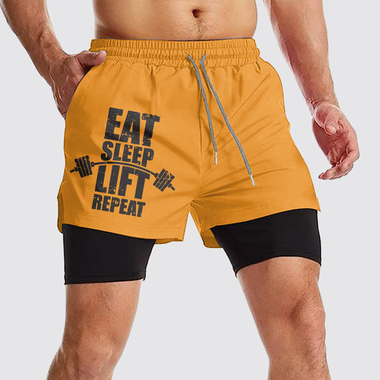 Double Layer Performance Shorts: Your Gym Training Essential!- AA01058