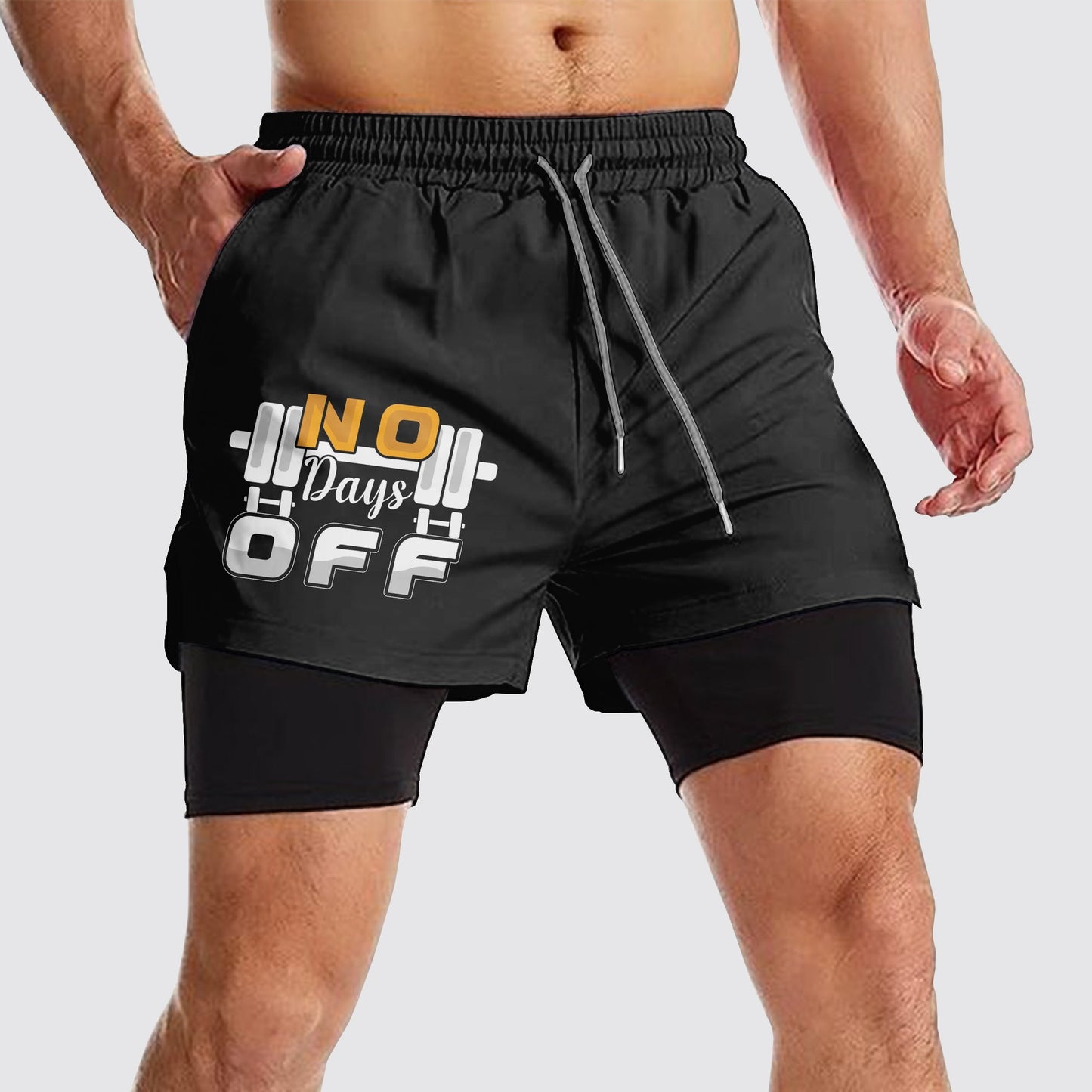 Double Layer Performance Shorts: Your Gym Training Essential!- AA01068