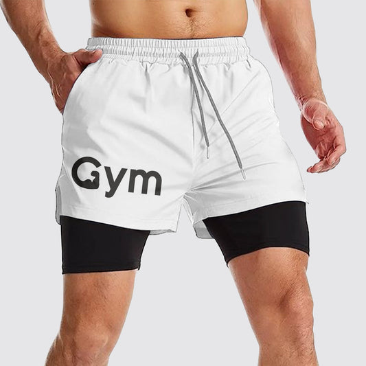 Double Layer Performance Shorts: Your Gym Training Essential!- AA01080