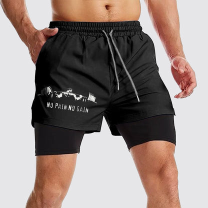 Double Layer Performance Shorts: Your Gym Training Essential!- AA01104