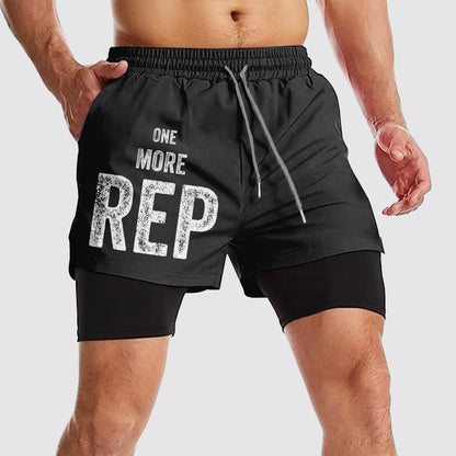 Double Layer Performance Shorts: Your Gym Training Essential!- AA01123