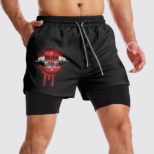 Double Layer Performance Shorts: Your Gym Training Essential!- AA01124