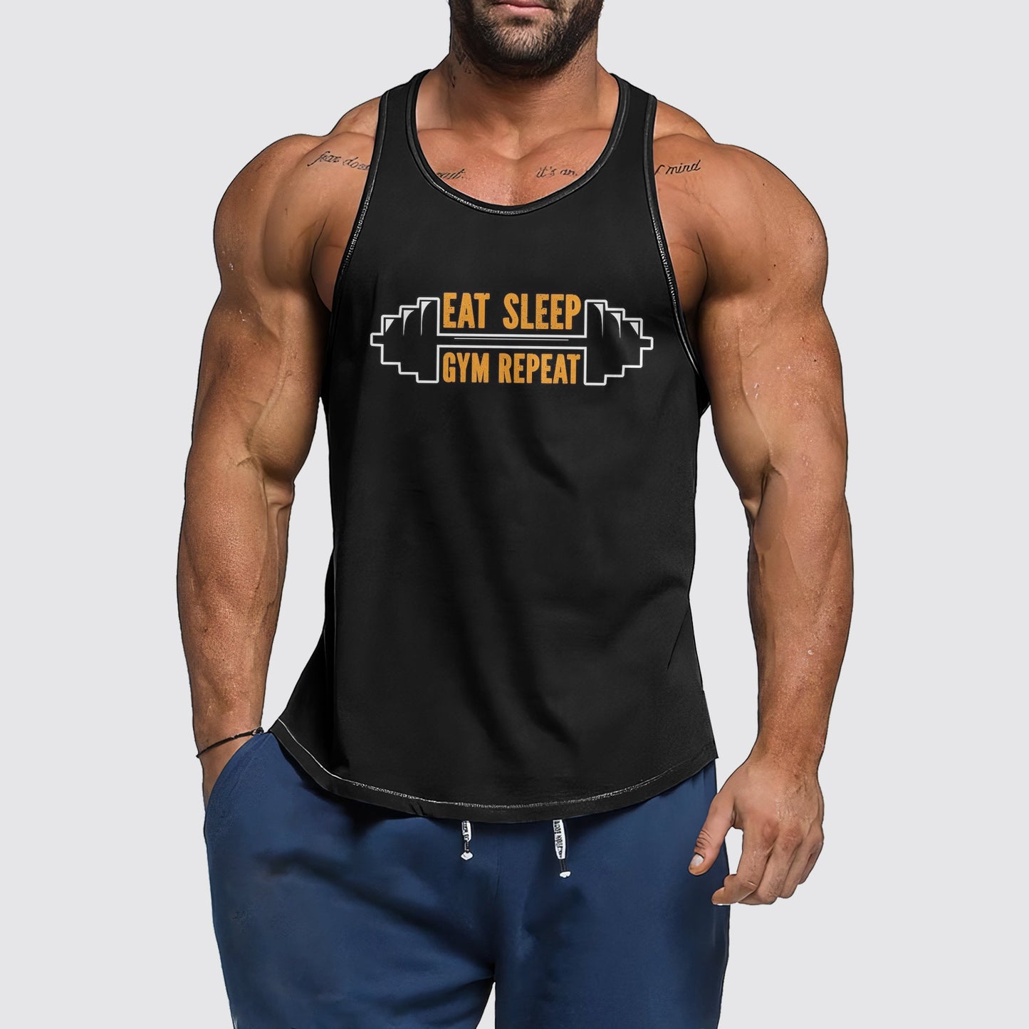 Ultimate Gym Tank Top for Men: Stay Cool and Comfy During Intense Workouts- AA01379