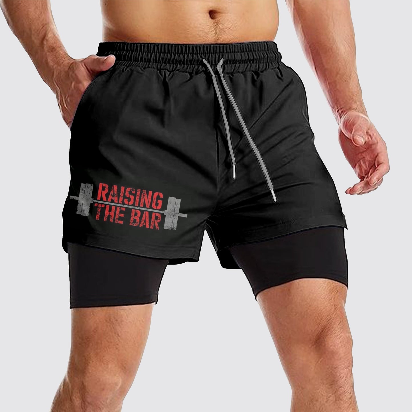 Double Layer Performance Shorts: Your Gym Training Essential!- AA01523