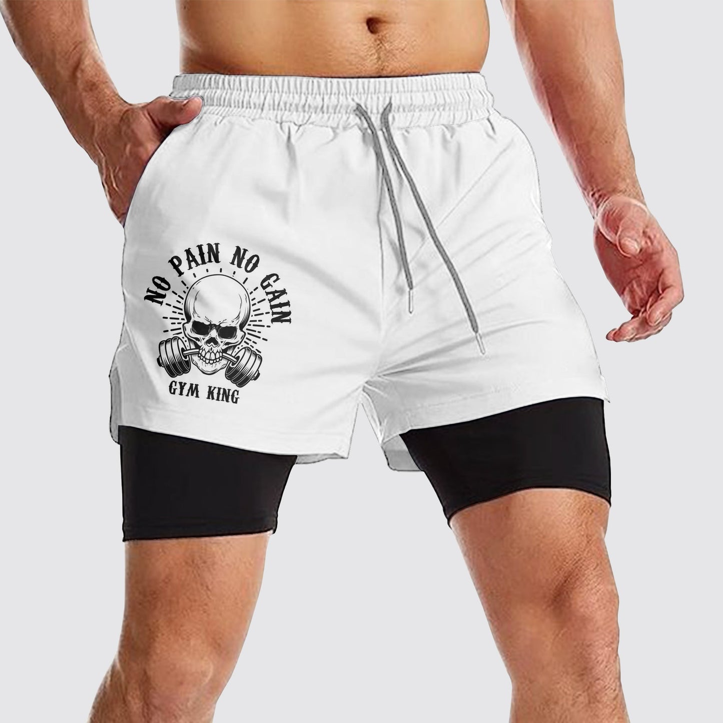 Double Layer Performance Shorts: Your Gym Training Essential!- AA01526