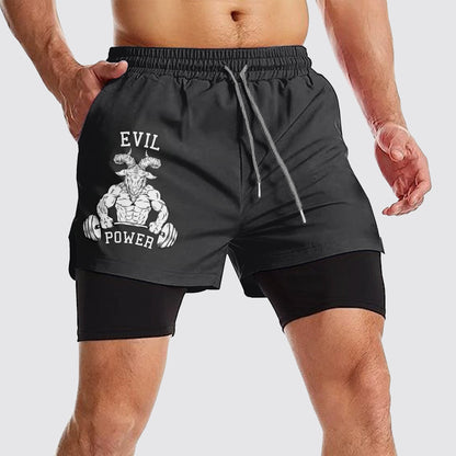 Double Layer Performance Shorts: Your Gym Training Essential!- AA01528