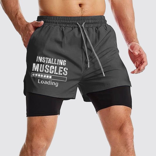 Double Layer Performance Shorts: Your Gym Training Essential!- AA01557