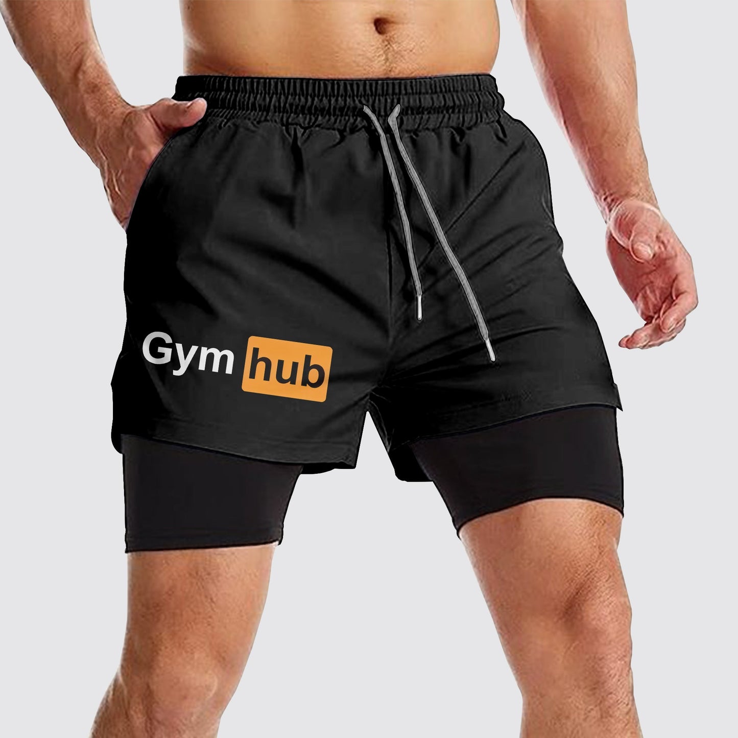 Double Layer Performance Shorts: Your Gym Training Essential!- AA01558