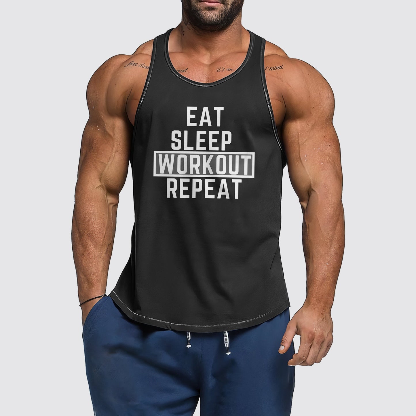 Ultimate Gym Tank Top for Men: Stay Cool and Comfy During Intense Workouts- AA01719