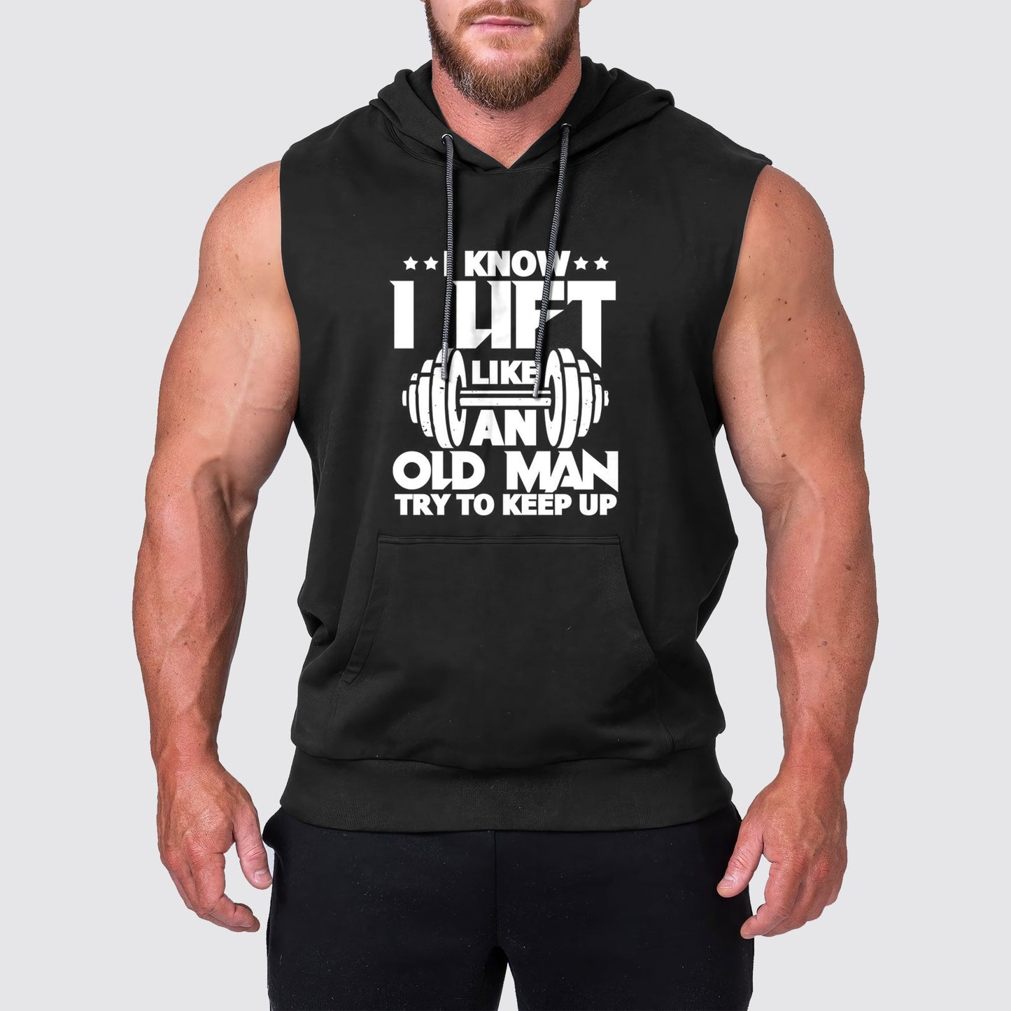 Ultimate Gym Sleeveless Hoodie for Men: Stay Cool and Comfy During Intense Workouts- AA01732