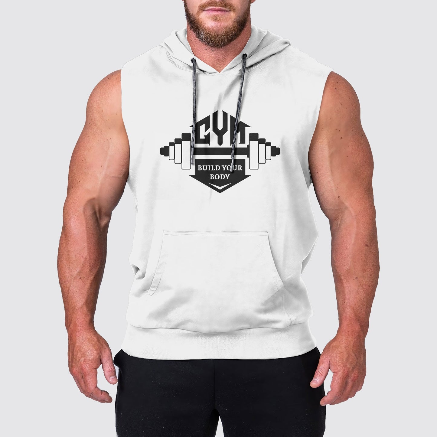 Ultimate Gym Sleeveless Hoodie for Men: Stay Cool and Comfy During Intense Workouts- AA01743