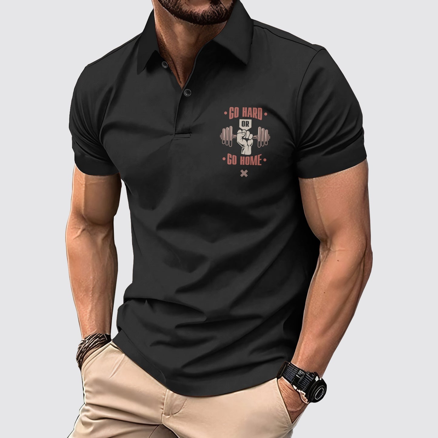 FlexFit Gym Polo Shirt: Performance & Style in Motion- AA01771