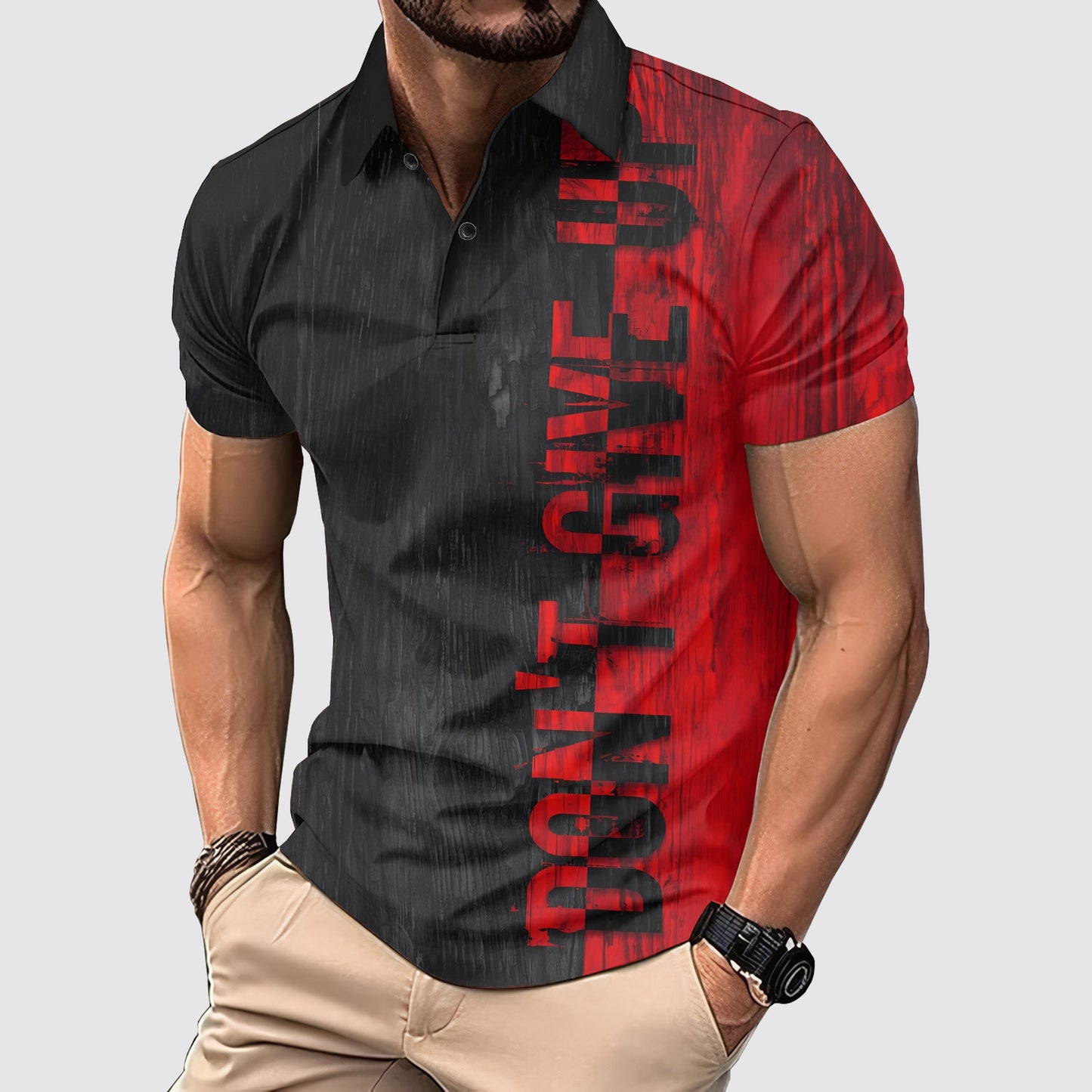 FlexFit Gym Polo Shirt: Performance & Style in Motion- AA01779